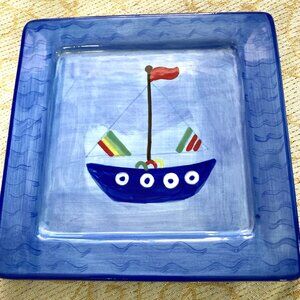 Foreside Square Sailboat Plate